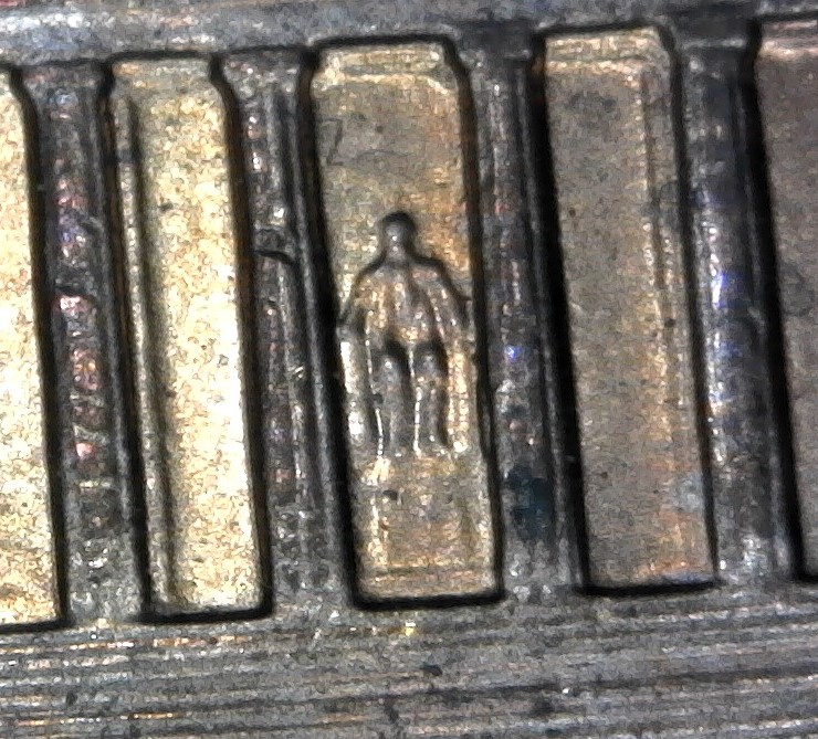 2000-P-Lincoln-Memorial-Cent-With-Nice-Column-Bar-DDR-To-The-Right